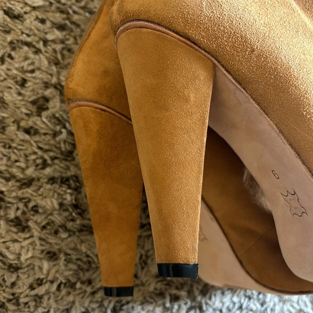 Madison Harding Suede Knee-high lace-up Leather laces Boots Size 9 - Picture 9 of 16